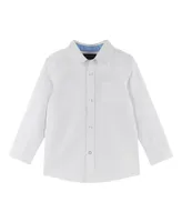 Andy & Evan Toddler/Child Boys White Poplin Button-down Shirt