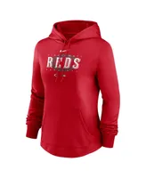 Women's Nike Red Cincinnati Reds Authentic Collection Pregame Performance Pullover Hoodie