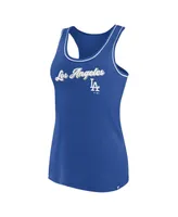 Women's Fanatics Royal Los Angeles Dodgers Wordmark Logo Racerback Tank Top