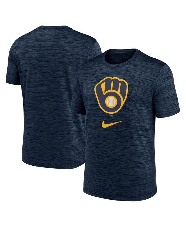 Men's Nike Navy Milwaukee Brewers Logo Velocity Performance T-shirt