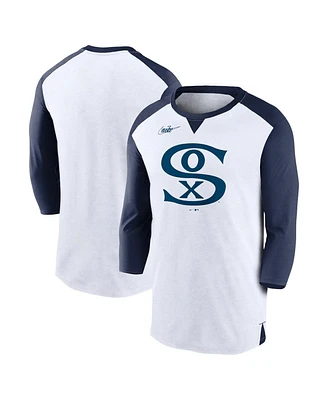 Men's Nike White, Navy Chicago White Sox Rewind 3/4-Sleeve T-shirt