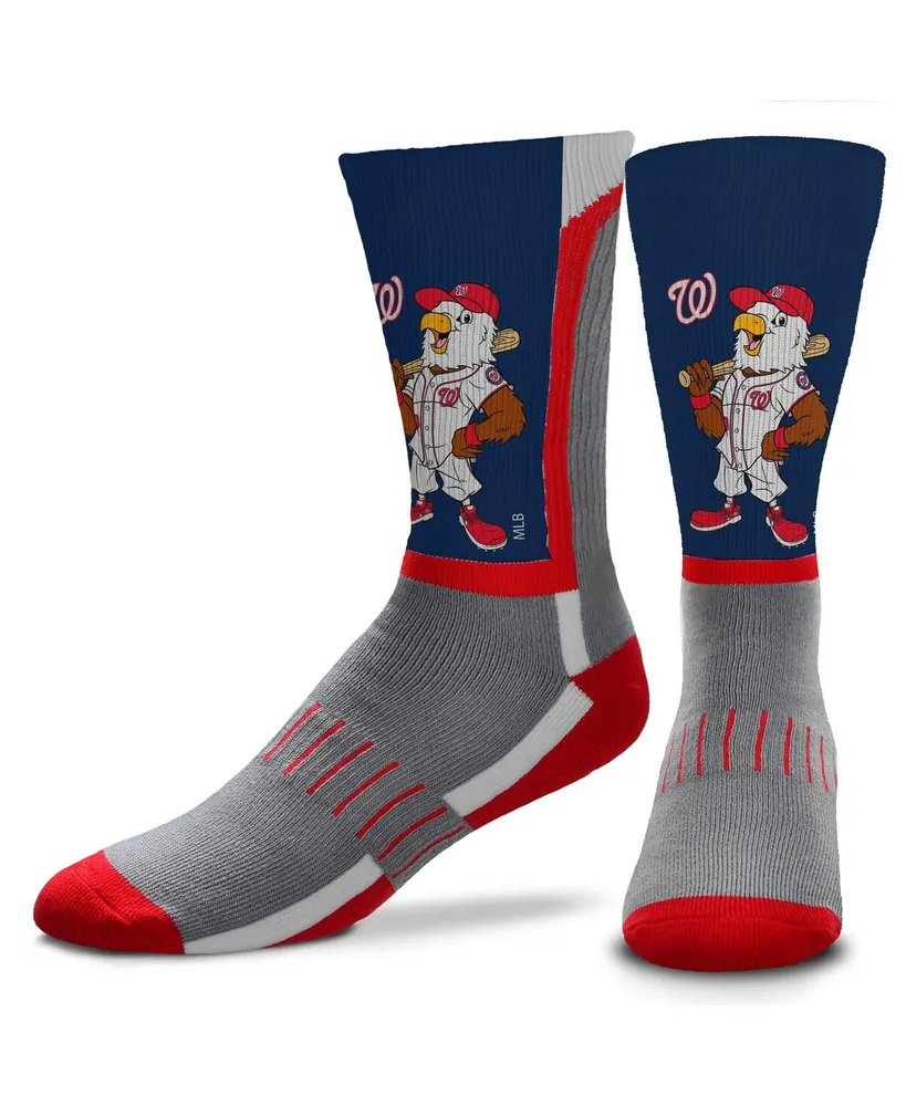 Men's For Bare Feet Washington Nationals Mascot Snoop V-Curve Crew Socks