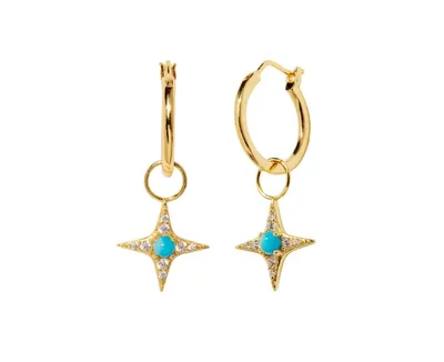 Women's Stellar Star Hoop Earrings