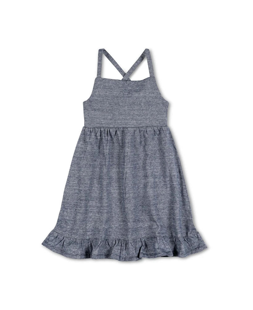 Hope & Henry Toddler Girls Organic Cotton Sleeveless Knit Flounce Sundress