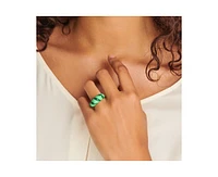 Women's Enamel Croissant Ring