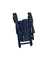 WestinTrends 12 Piece Set Outdoor Folding Adirondack Chairs with Ottoman Side Table