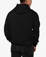 La Pop Art Men's Yin Yang Cat Word Long Sleeve Hooded Sweatshirt