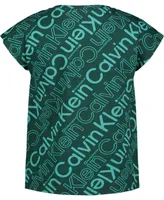 Calvin Klein Performance Big Girls Oversize Logo Print Boxy T-shirt