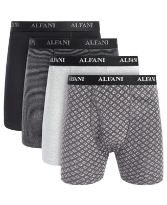 Alfani Men's 4-pk. Textured & Solid Boxer Briefs, Created for Macy's