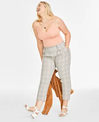 On 34th Women's Double-Weave Pull-On Ankle Pants, Created for Macy's
