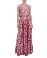 Laundry by Shelli Segal Women's Pleated Maxi Dress