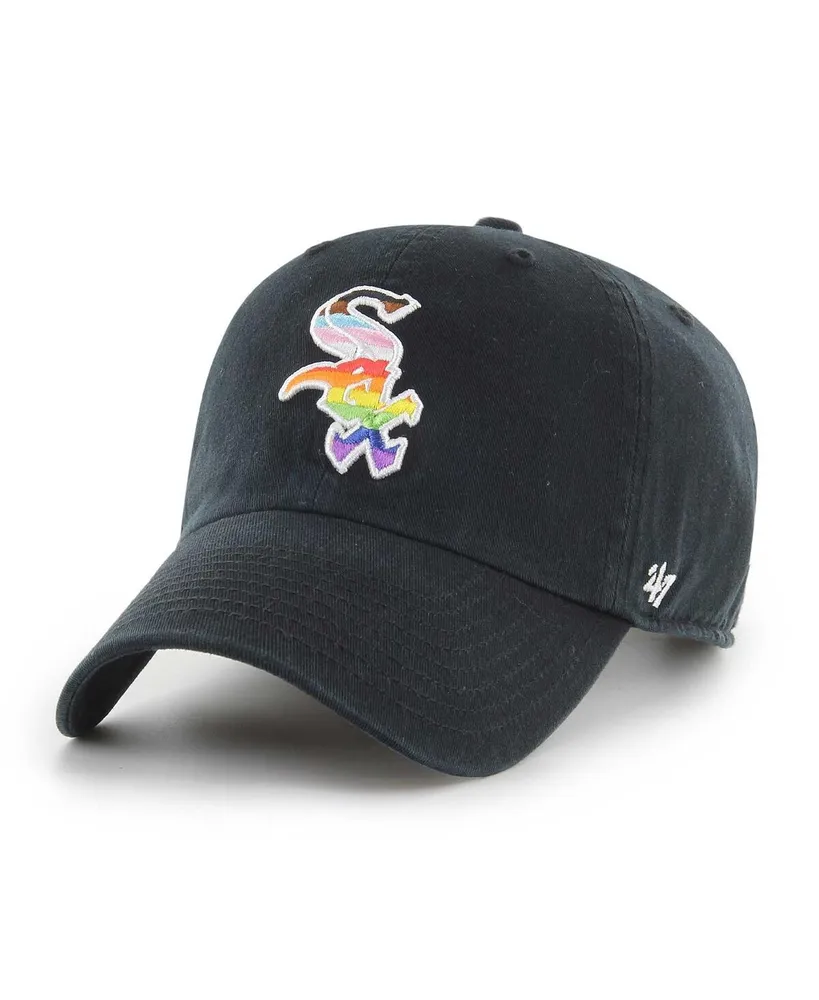 Men's '47 Brand Black Chicago White Sox Team Pride Clean Up Adjustable Hat