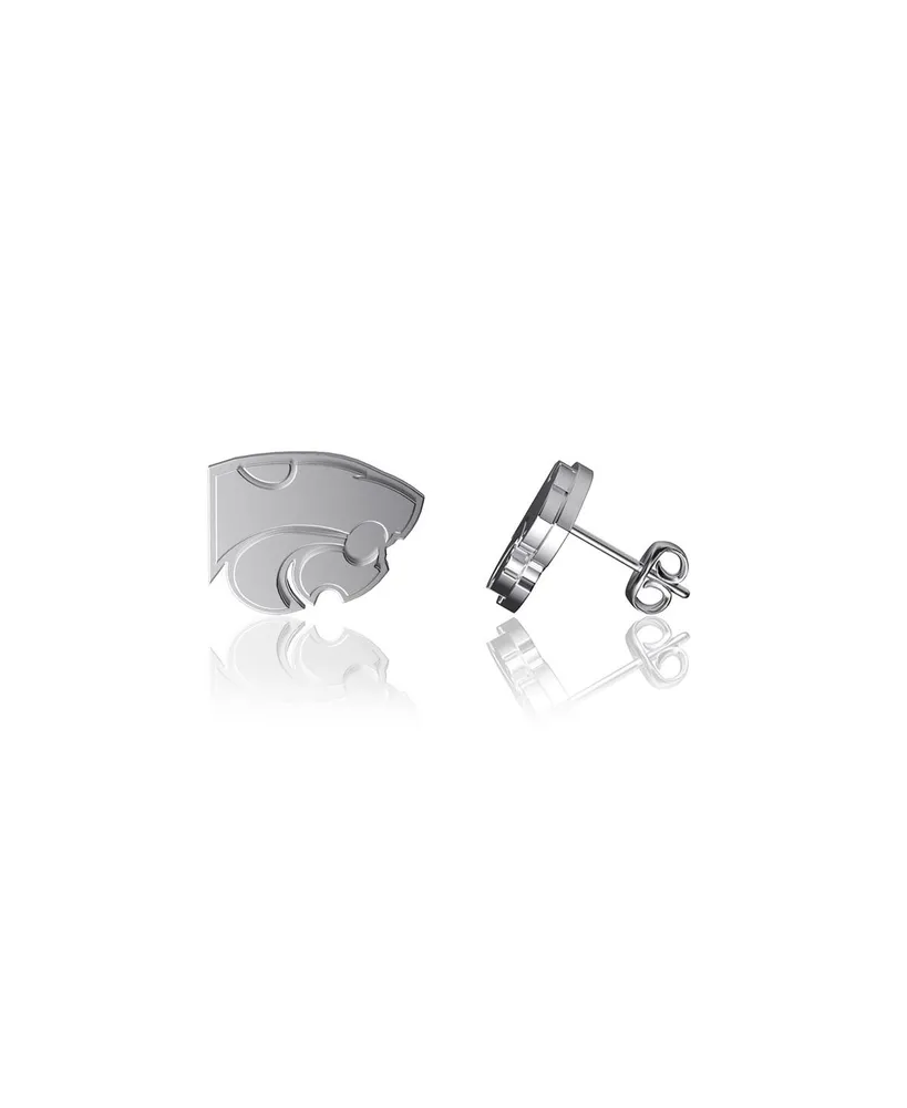 Women's Dayna Designs Kansas State Wildcats Team Logo Silver Post Earrings