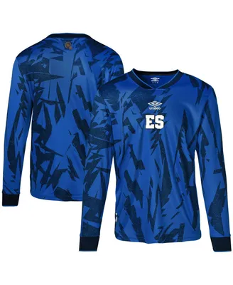 Men's Umbro Blue El Salvador National Team 2023 Home Replica Long Sleeve Jersey