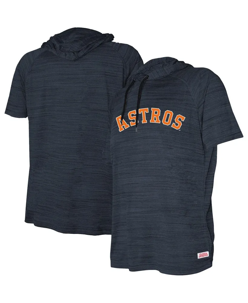 Big Boys and Girls Stitches Navy Houston Astros Raglan Short Sleeve Pullover Hoodie