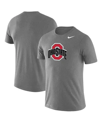 Men's Nike Heathered Charcoal Ohio State Buckeyes Big and Tall Legend Primary Logo Performance T-shirt
