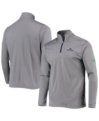 Men's Champion Gray Notre Dame Fighting Irish Victory Quarter-Zip Jacket