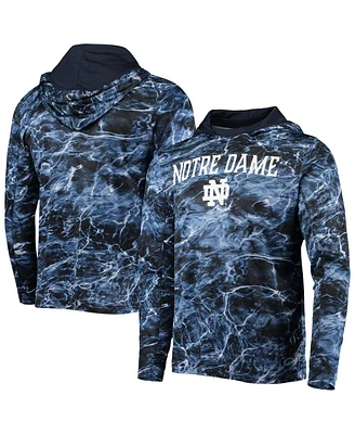 Men's Colosseum Notre Dame Fighting Irish Mossy Oak Spf 50 Performance Long Sleeve Hoodie T-shirt