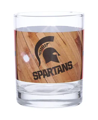 Michigan State Spartans 14 Oz Basketball Glass