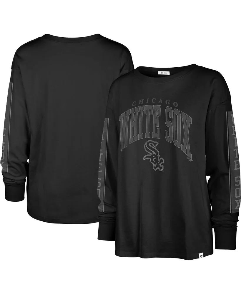 Women's '47 Brand Black Chicago White Sox Statement Long Sleeve T-shirt