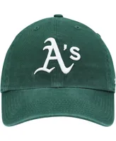 Big Boys and Girls '47 Brand Green Oakland Athletics Team Logo Clean Up Adjustable Hat