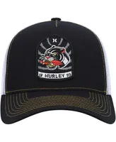 Men's Hurley Black, White Wild Things Trucker Snapback Hat