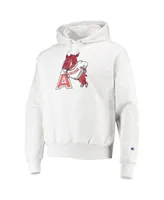 Men's Champion Heathered Gray Arkansas Razorbacks Team Vault Logo Reverse Weave Pullover Hoodie