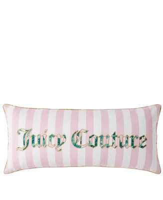 Juicy Couture Silver-Tone Rhinestone Decorative Pillow, 16" x 36"