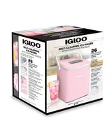 Igloo 26 Pound Automatic Self-Cleaning Portable Countertop Ice Maker Machine with Handle Igliceb26Hnpk
