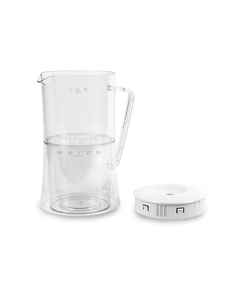 Nostalgia Cafe Ice 3 Quart Iced Coffee And Tea Brewing System with Plastic Pitcher