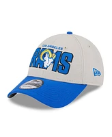 Men's New Era Stone, Royal Los Angeles Rams 2023 Nfl Draft 9FORTY Adjustable Hat