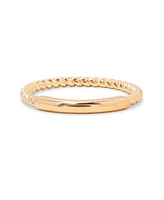 brook & york 14K Gold-Plated Rope Textured Sized Liv Ring