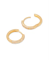 brook & york Crystal 14K Gold-Plated Vermeil Cecile Hoops