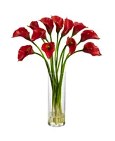 Nearly Natural Mini Calla Lily Silk Flower Arrangement