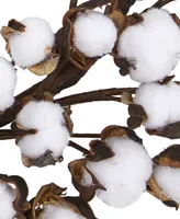 Nearly Natural 20" Cotton Ball Wreath