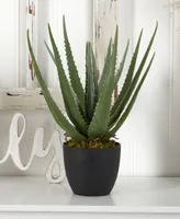 Nearly Natural Aloe Artificial Plant, Set of 2