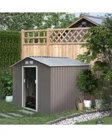 Outsunny 9' x 6' Storage Shed Garden Tool House w/ Vents Doors