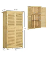Outsunny 5' x 3' Wooden Garden Storage Shed with Asphalt