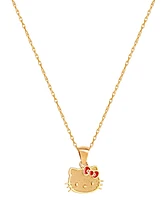 Enamel Bow Hello Kitty 18" Pendant Necklace in 10k Gold