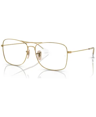 Ray-Ban Unisex Square Eyeglasses, RB6498 55 - Gold