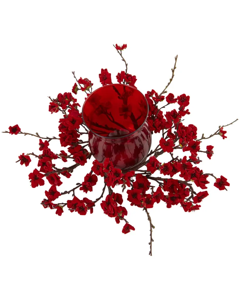 Nearly Natural Plum Blossom Candelabrum
