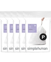 simplehuman Code P Custom Fit Liners, Pack of 100