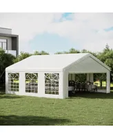 Outsunny 20' x 20' Heavy Duty Party Tent & Carport with Removable Sidewalls and 2 Doors, Outdoor Canopy Tent Sun Shade Shelter, for Parties, Wedding,