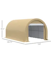 Outsunny 10' x 16' Carport Storage Tent Anti-uv Pe Portable Garage