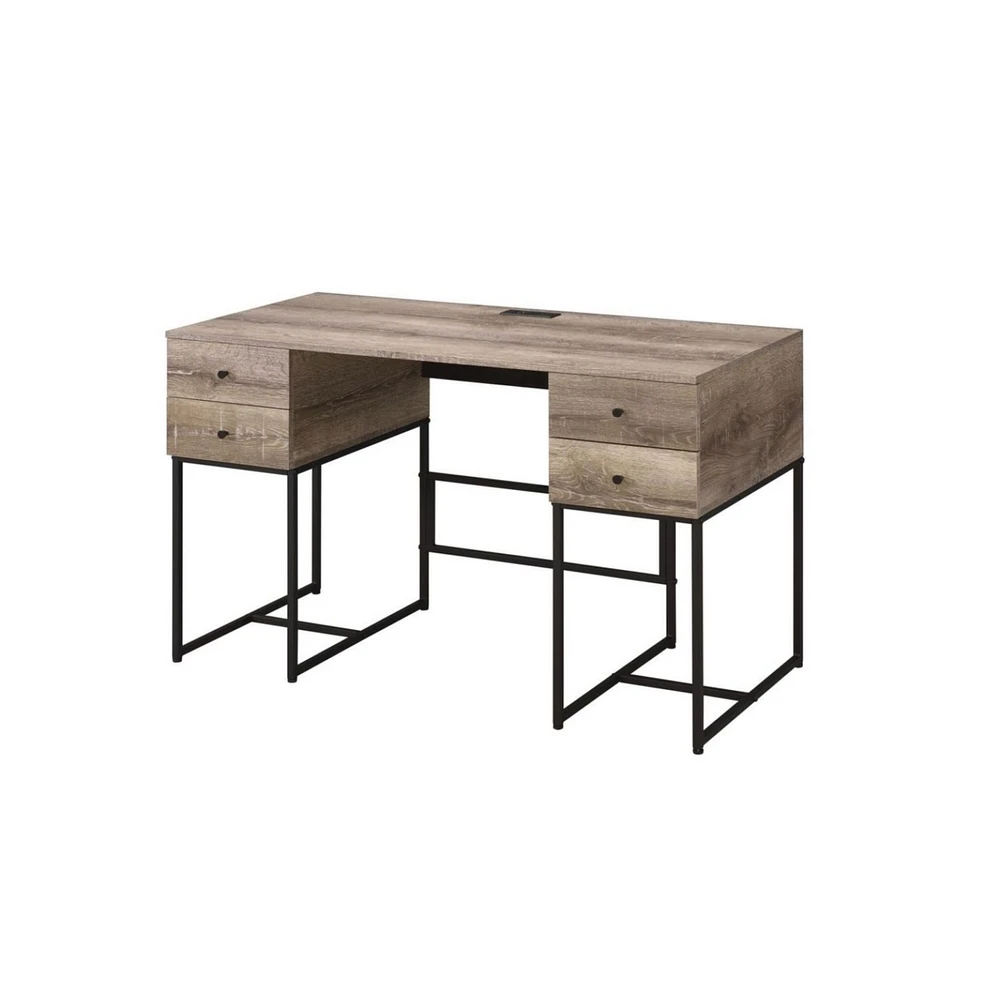 Simplie Fun Desirre Desk, Rustic Oak