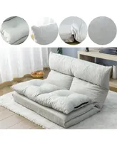 Simplie Fun Fabric Folding Chaise Lounge Floor Sofa