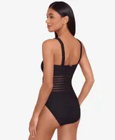 Lauren Ralph Women's Square-Neck One-Piece Swim Suit