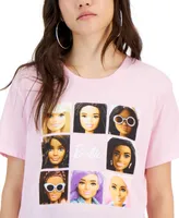 Love Tribe Juniors' Barbie Grid Graphic T-Shirt