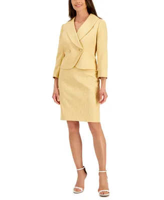 Nipon Boutique Women's Floral-Jacquard Jacket & Pencil Skirt Suit