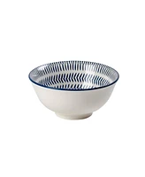 Tabletops Gallery Navy Pad Print 12 Pc. Dinnerware Set, Service for 4